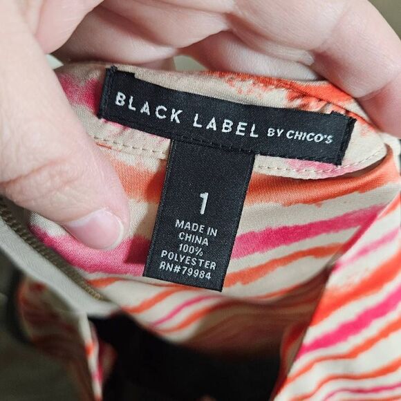 Chico's Black Label Striped Top - Picture 7 of 8